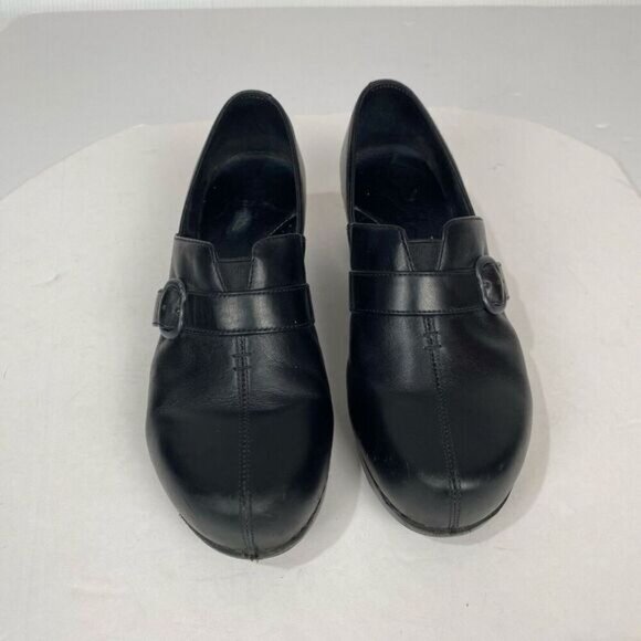 DANSKO Tamera black Leather Buckle Clogs Slip On Work Shoes Size EU 40/ US 9.5 - Picture 4 of 15